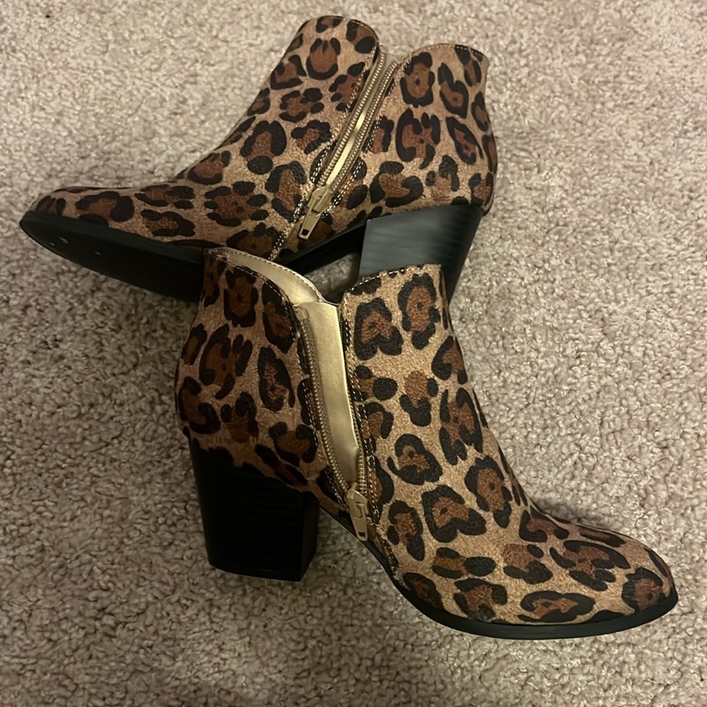 Cheetah ankle boots